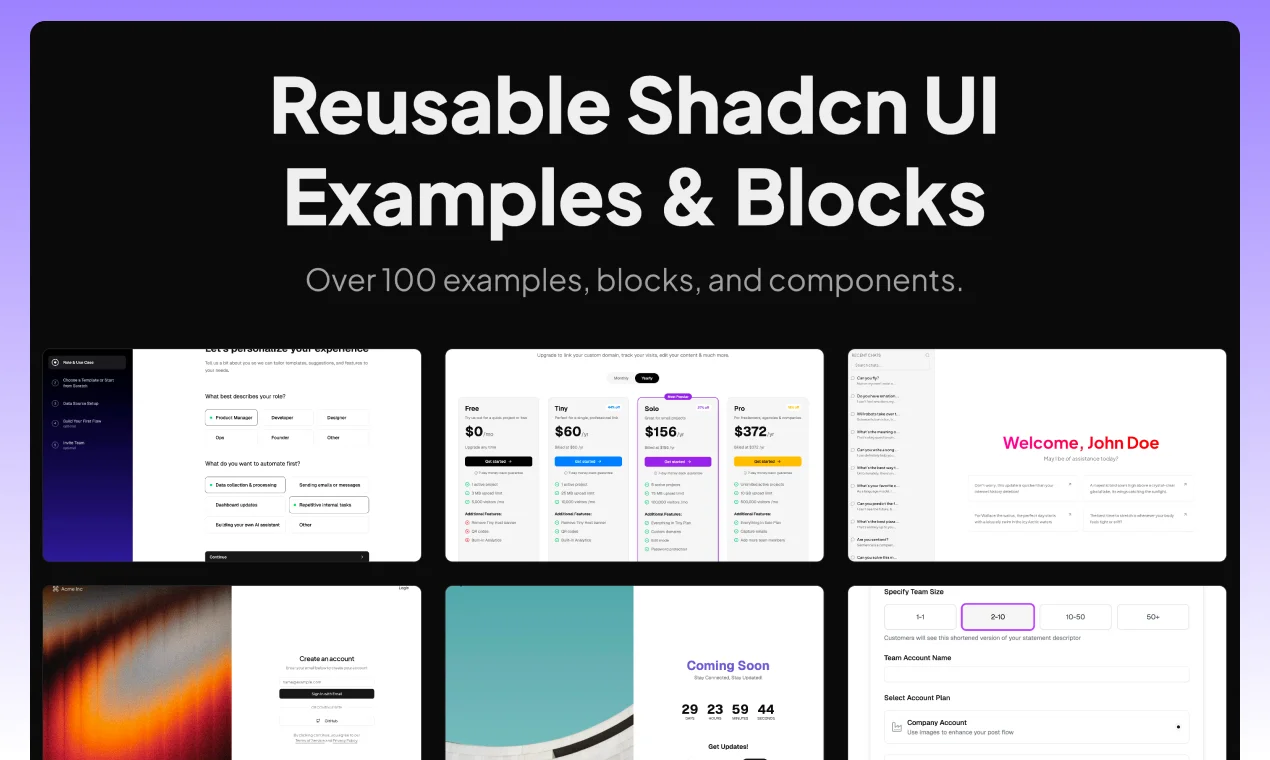 Shadcn Examples - Product Image