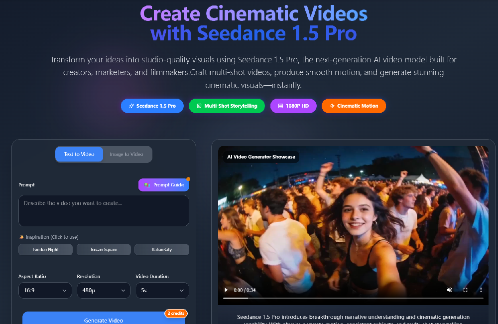 JXP Seedance 1.5 pro AI video generator - Product Image