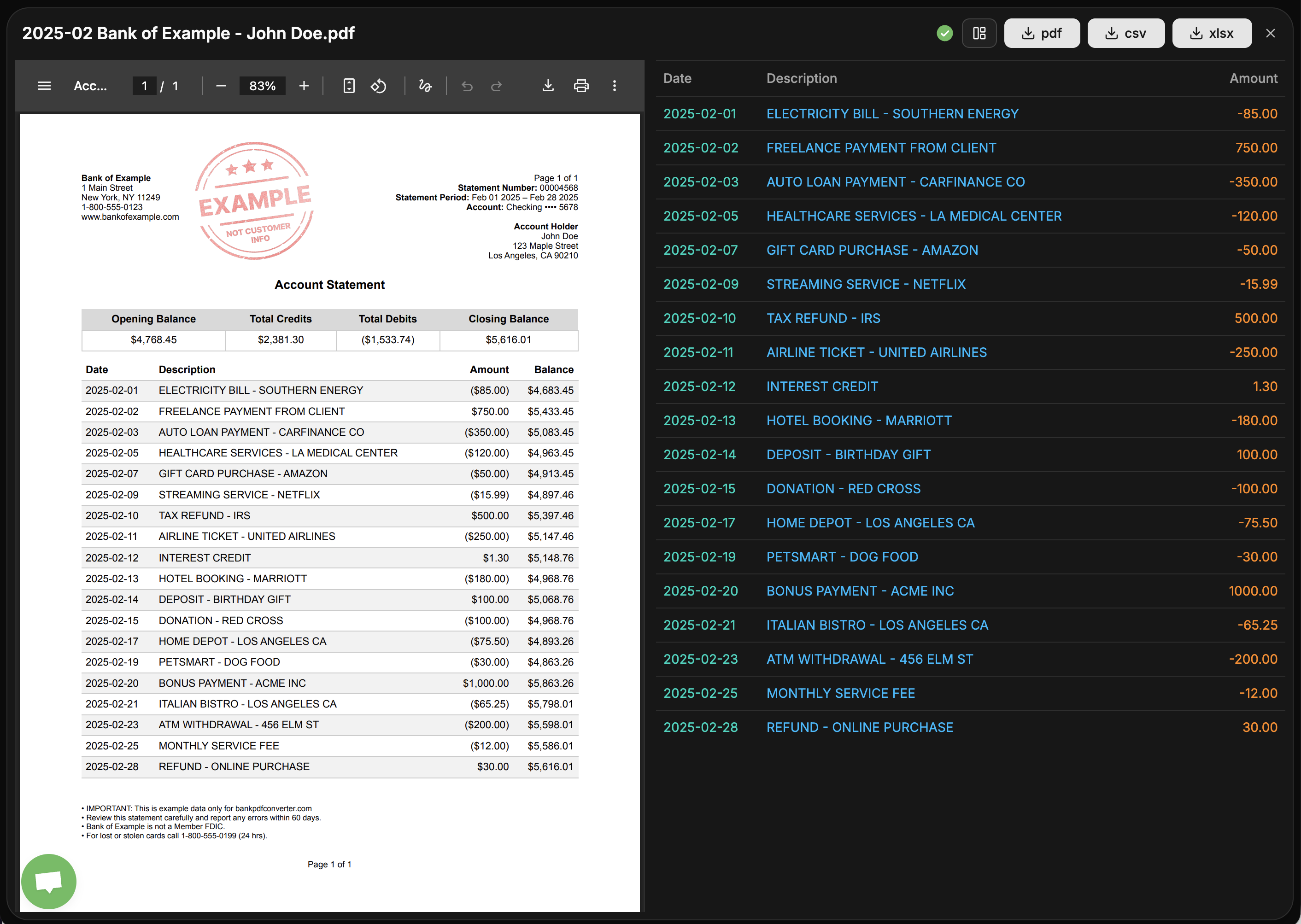 Bank PDF Converter - Product Image