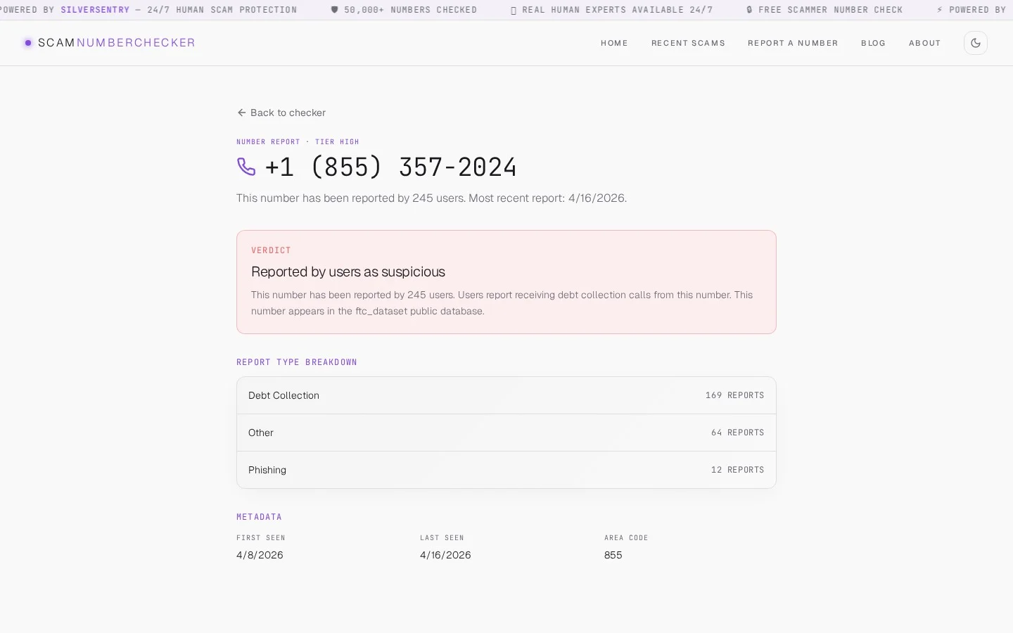 Scam Number Checker - Product Image