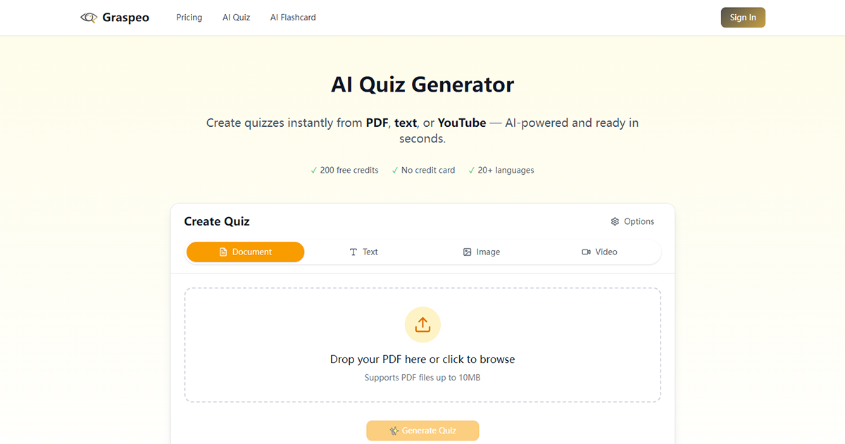 AI Quiz Generator - Product Image