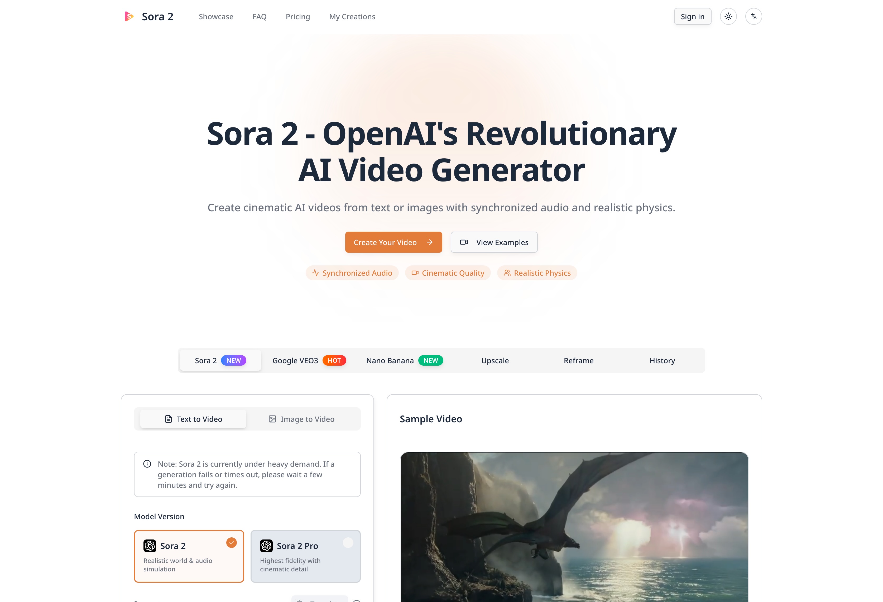 Sora 2 - Create Cinematic Videos from Text - Product Image