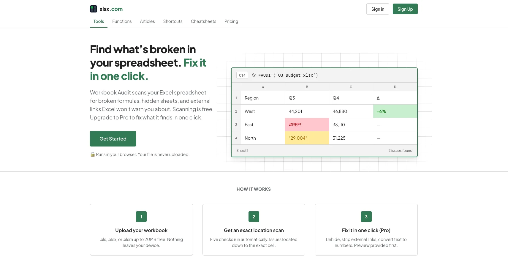 XLSX preview