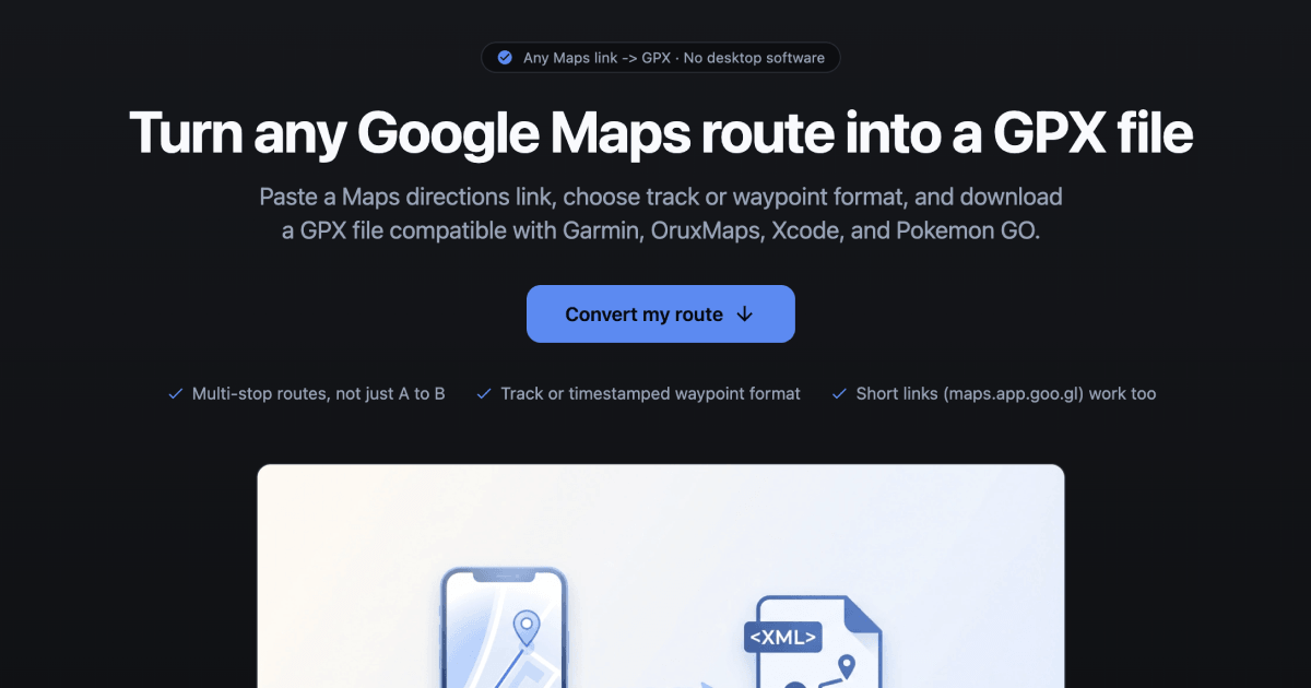 GMaps To GPX - Product Image
