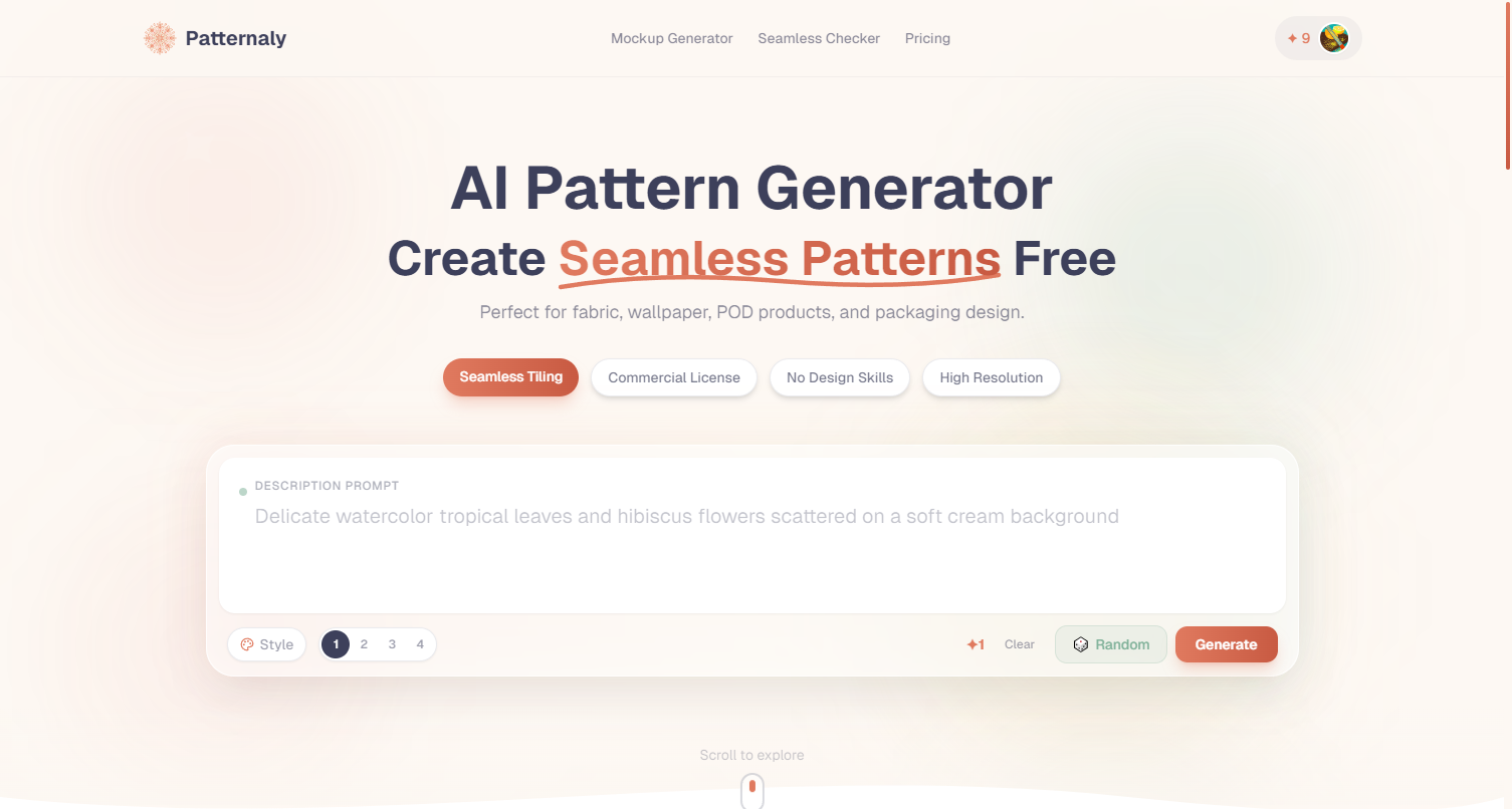 seamless pattern ai - Product Image