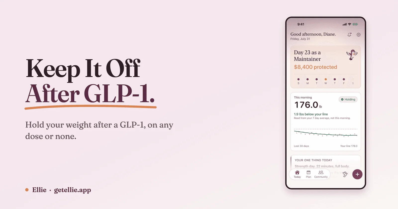 Ellie: GLP-1 Taper & Maintain