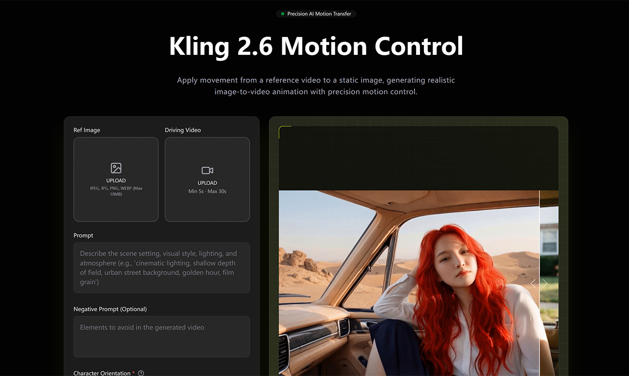 Kling Motion Control - Product Image
