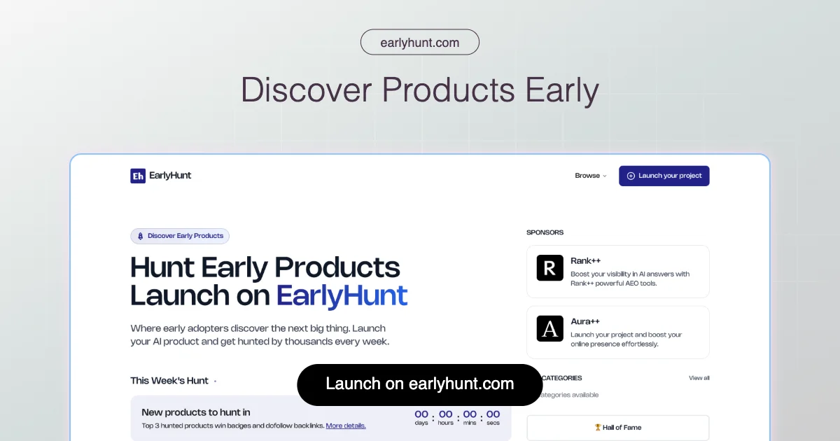 EarlyHunt - Product Image
