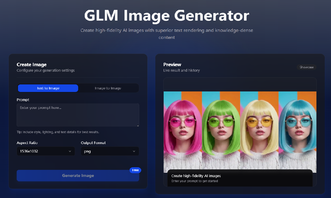 GLM Image AI - Product Image